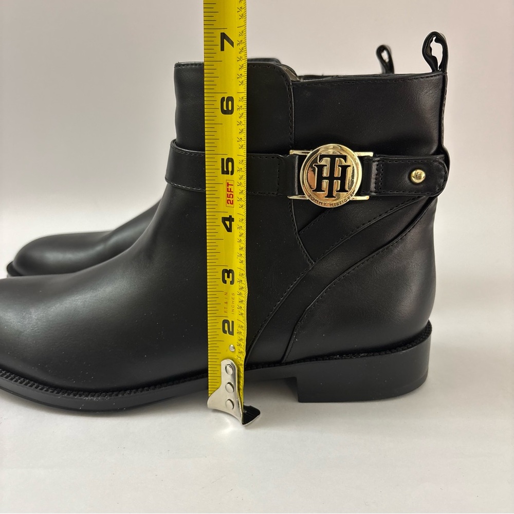 Tommy Hilfiger Rumore Black Leather Buckle Boots BRAND NEW Size 8.5 - Picture 10 of 11